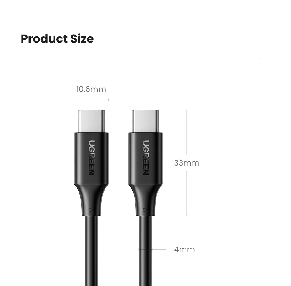 UGREEN USB-C to USB-C 5A – 100W Fast Charge