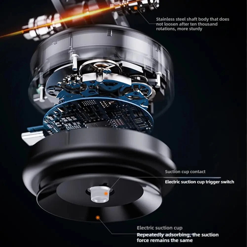 Magnetic Car Phone Mount – Aluminum Alloy, Rotating & Foldable