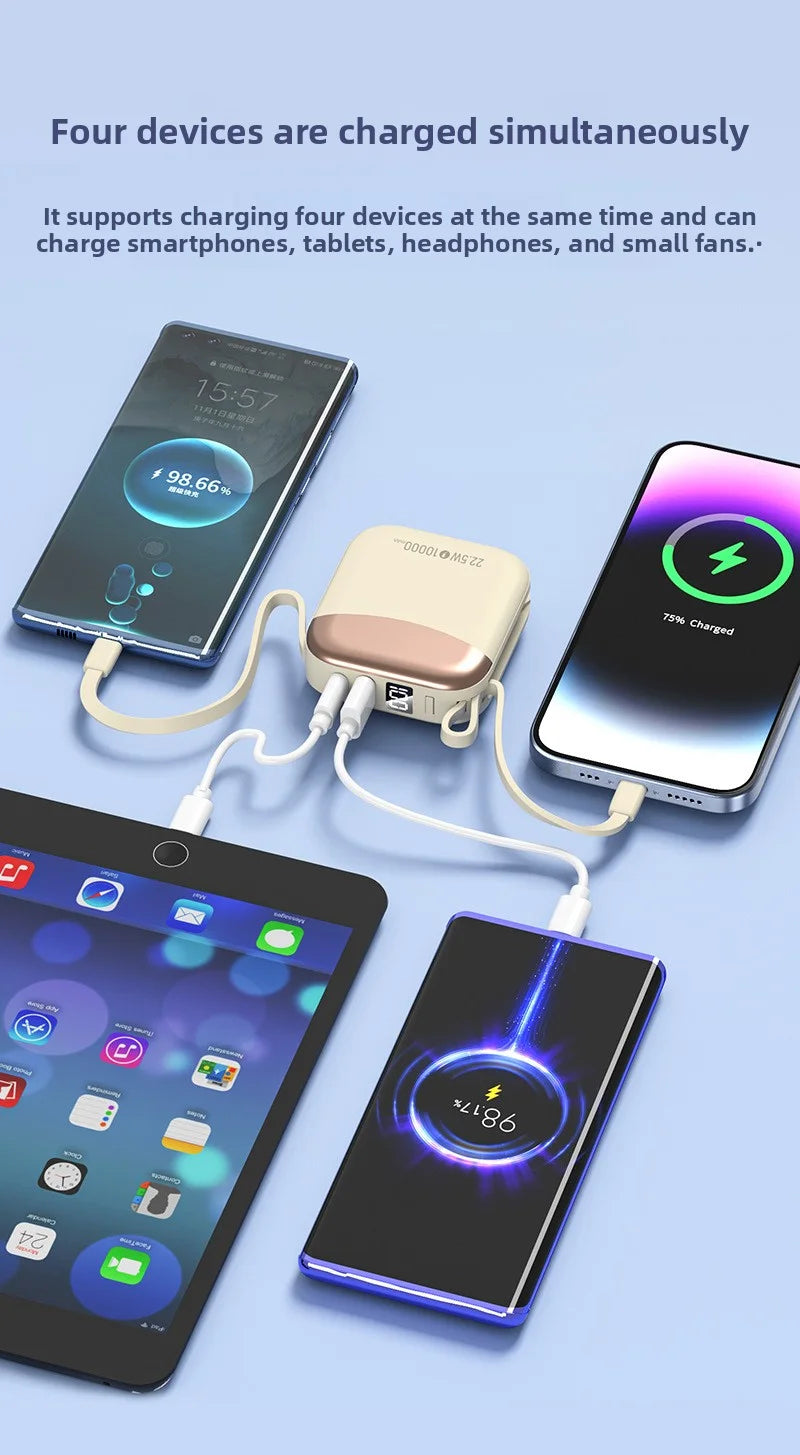 10000mAh Mini Power Bank – 66W Fast Charge, CCC Certified