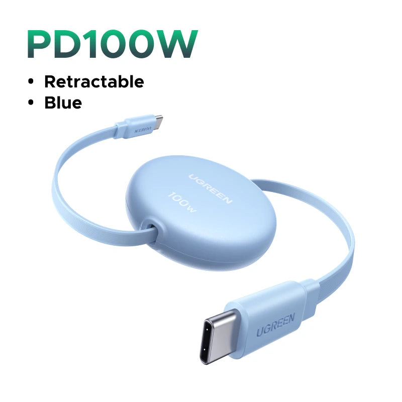 UGREEN USB-C PD Cable – Retractable Fast Charging for iPhone