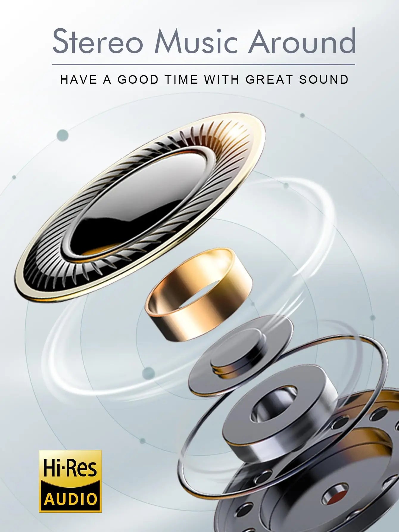 B36 Wireless Bluetooth 5.3 Over-Ear Headphones – ANC Noise Cancelling, Foldable Design & HD Microphone