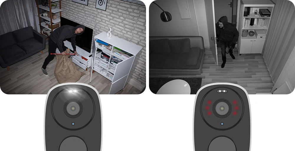 2K Wireless Security Camera – Battery Outdoor Spotlight & Siren