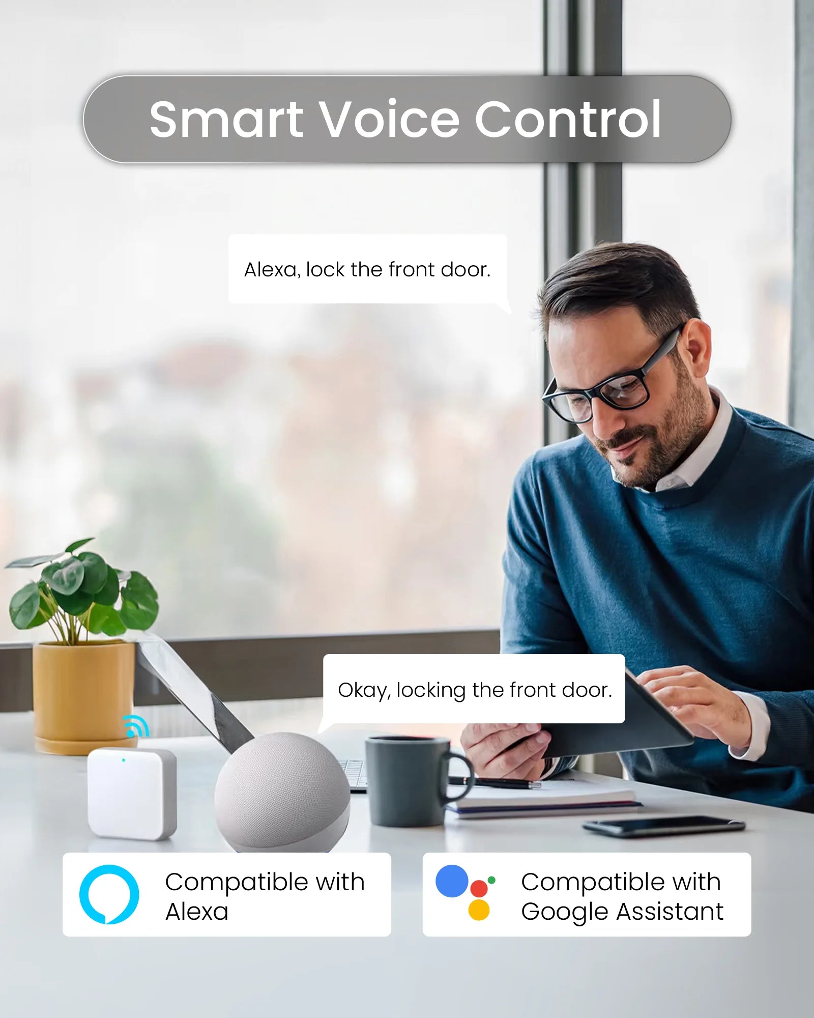 DESLOC Smart Fingerprint Door Lock – App & Touchscreen Control