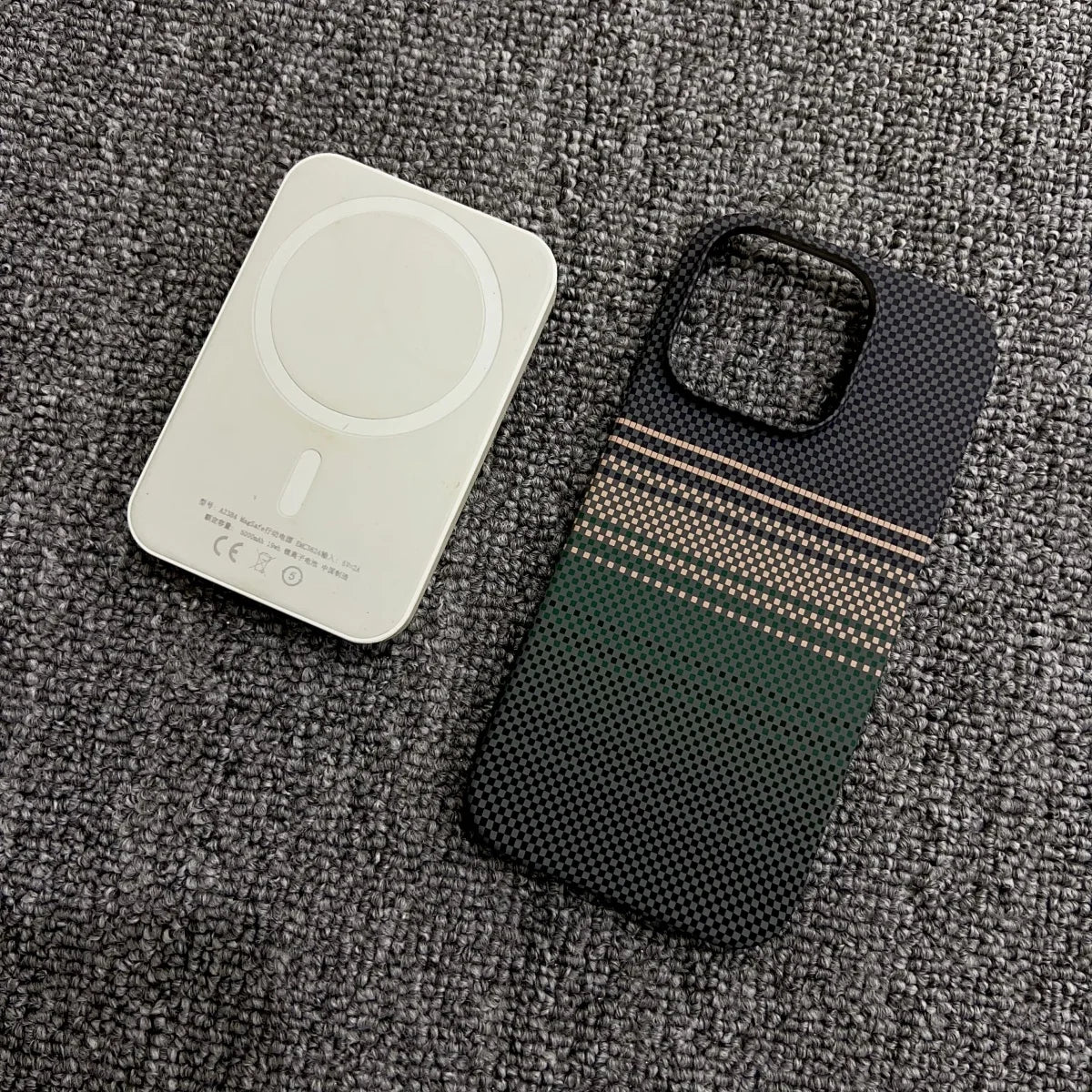 Frameless Carbon Fiber Starry Sky Magnetic Case – iPhone 15–17 Series