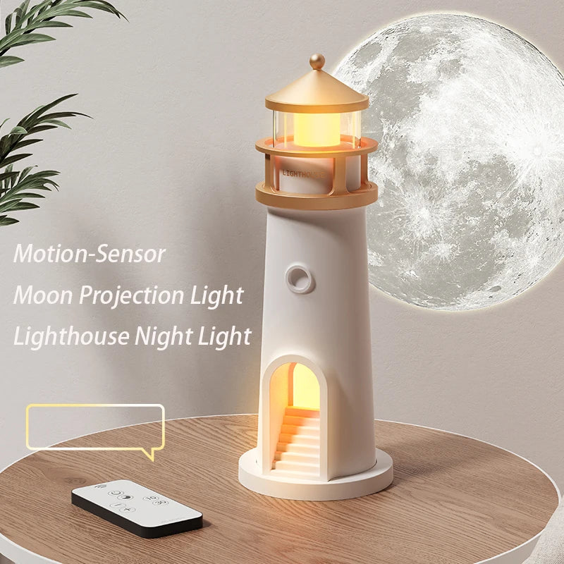 Moon Projection Night Lamp – Remote, Bluetooth & Motion Sensor
