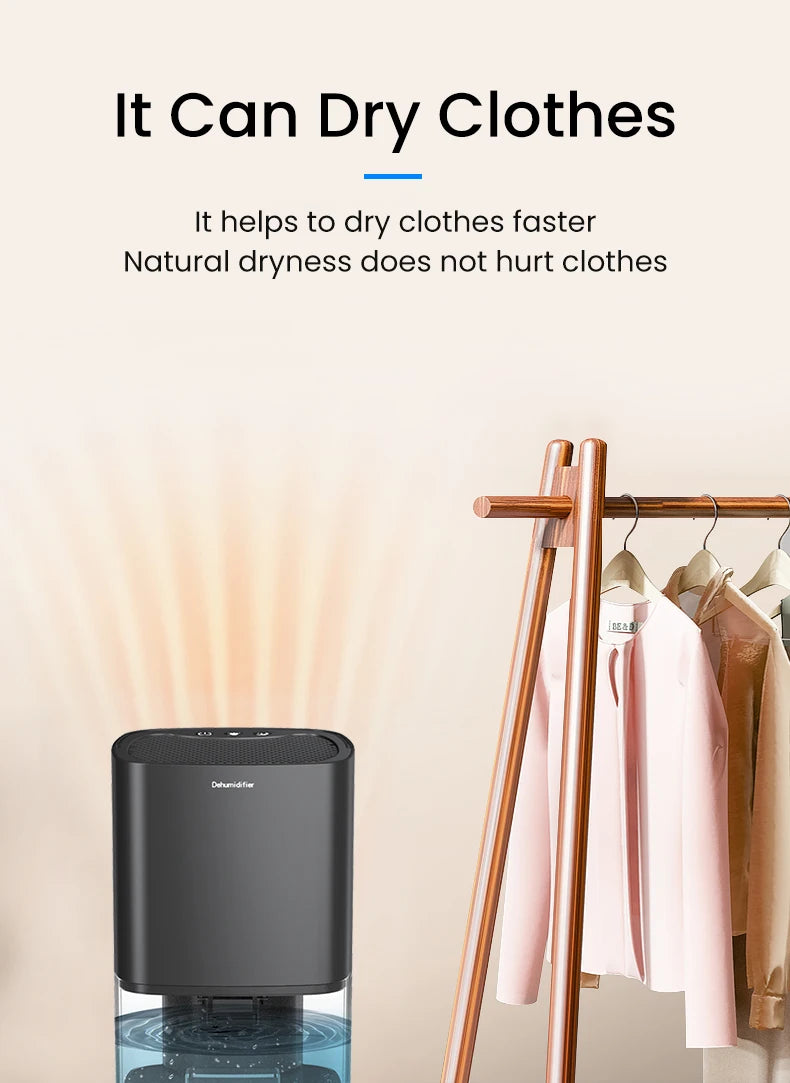 Portable Silent Air Dehumidifier – 1L Compact Moisture Absorber (EU/US Plug)