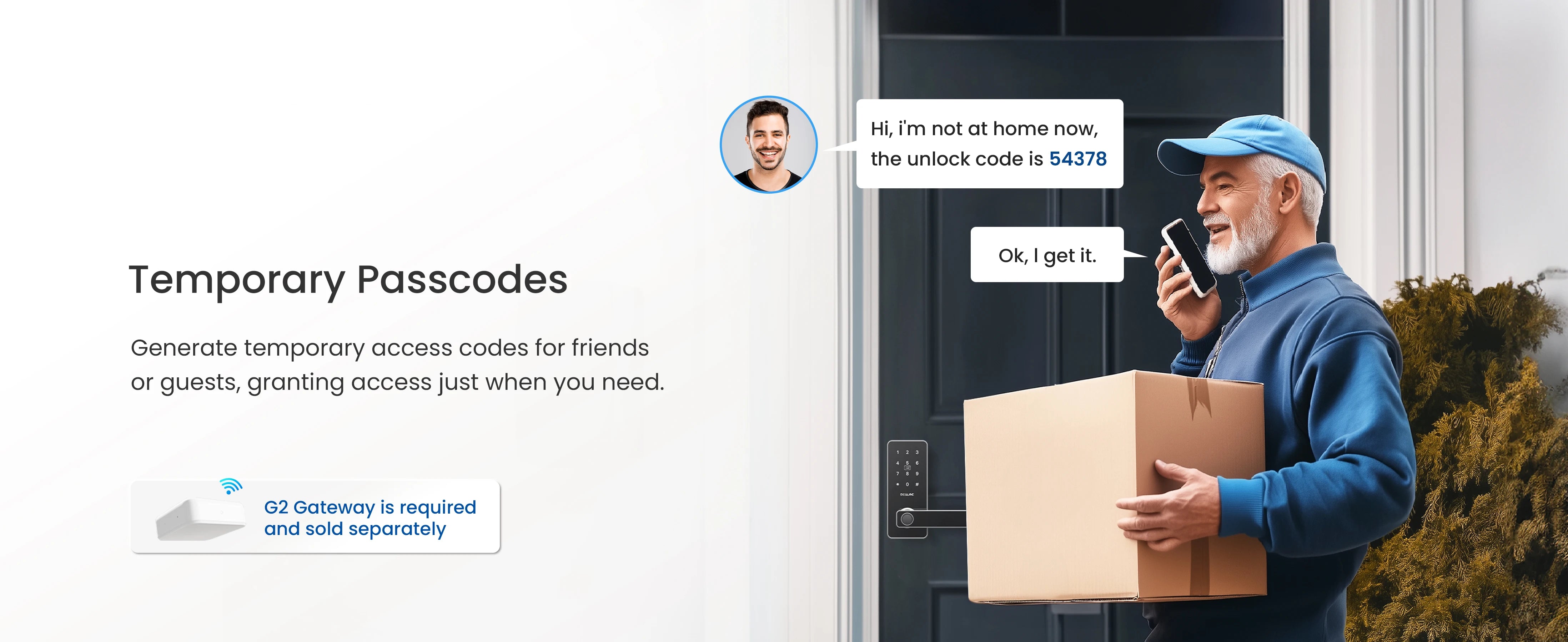 DESLOC Smart Fingerprint Door Lock – App & Touchscreen Control