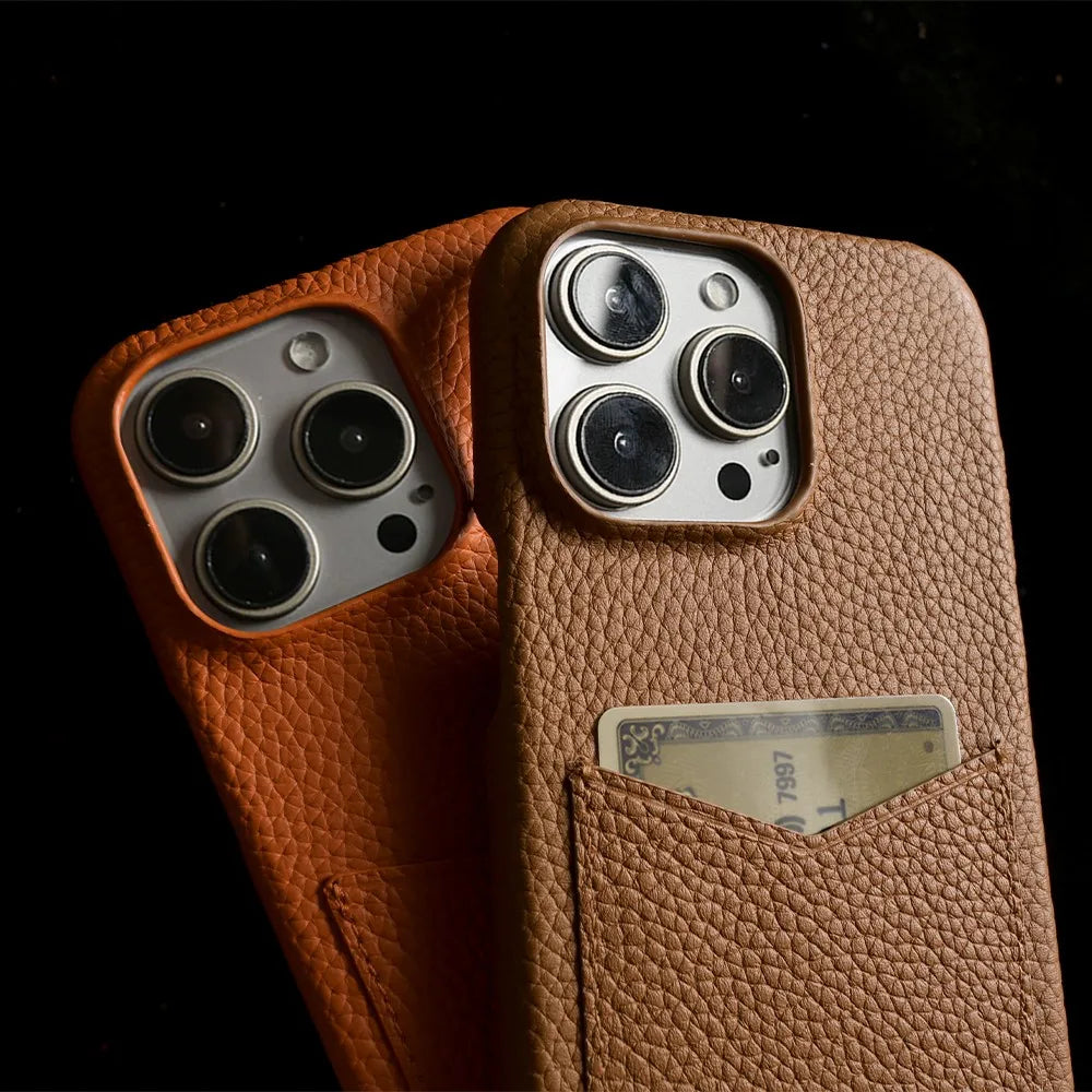 Multifunctional Charging Cable Lanyard Genuine Leather Case For iPhone 16 Pro Max 15Pro 11 13 12 14Pro Crossbody Strap Card Slot