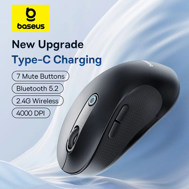 Baseus Wireless Rechargeable Mouse – Ergonomic & Bluetooth