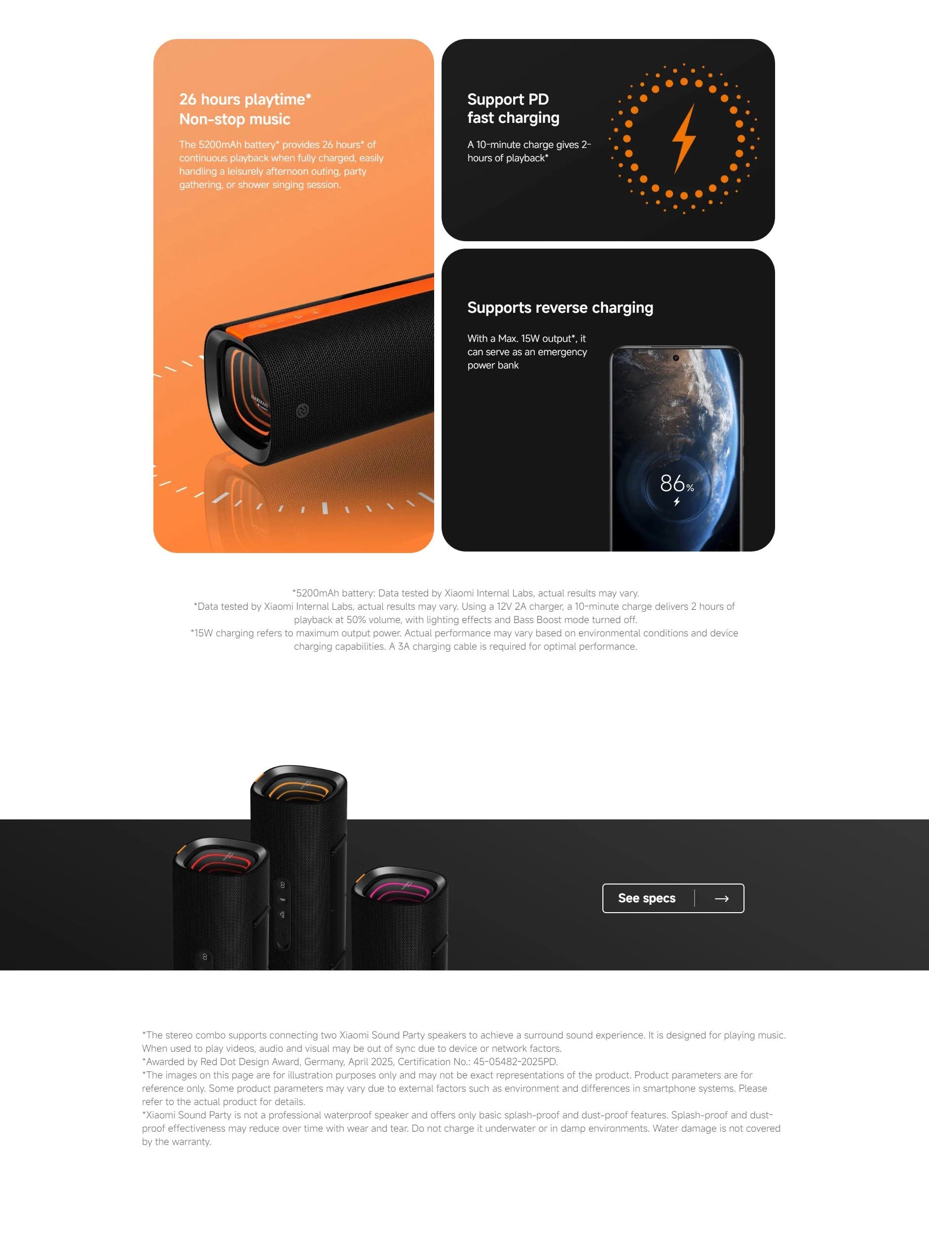 Powerful Xiaomi Party Speaker – 50W, TWS Mode, 26H Battery, Fast & Reverse Charge