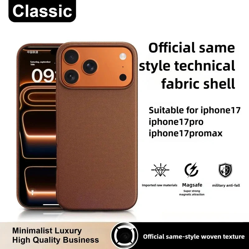 iPhone Woven Protective Case – Official Magnetic Cover for iPhone 17-13 Pro Max