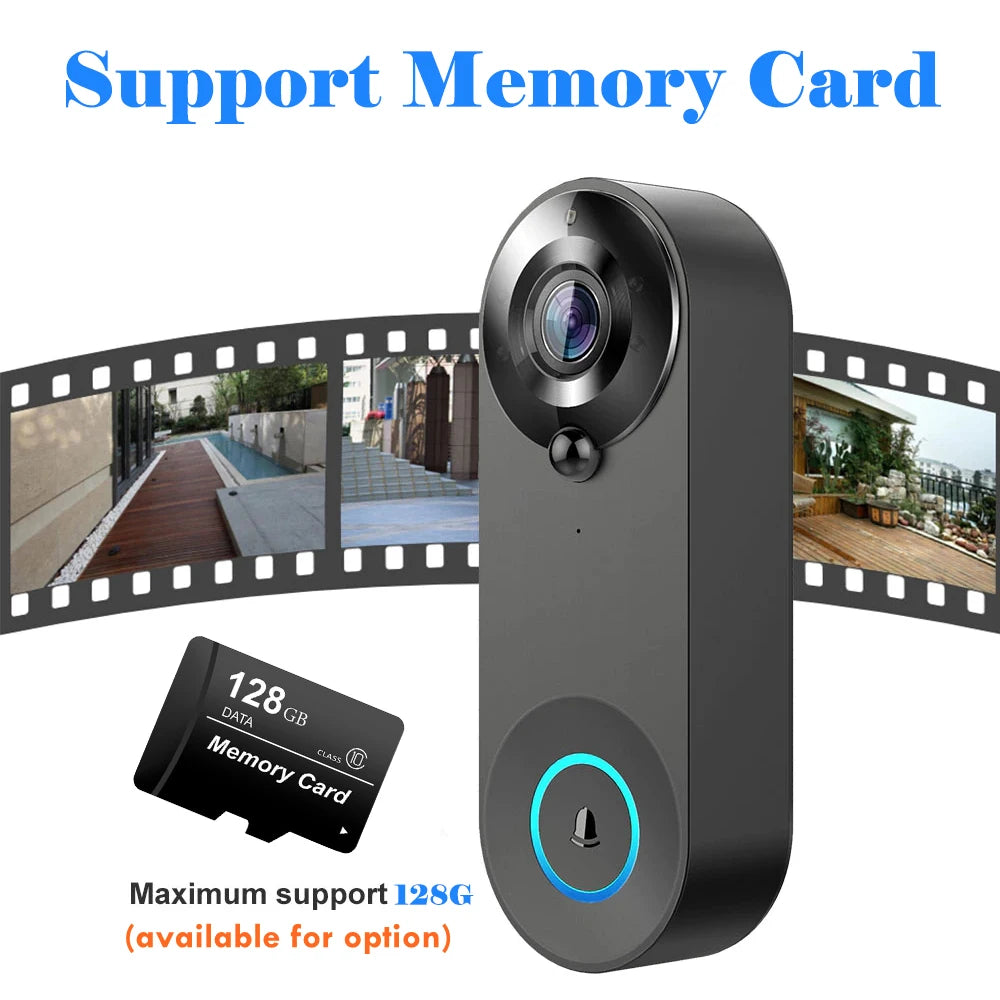 Smart 1080p Wi-Fi Video Doorbell – Motion Detect & Night Vision