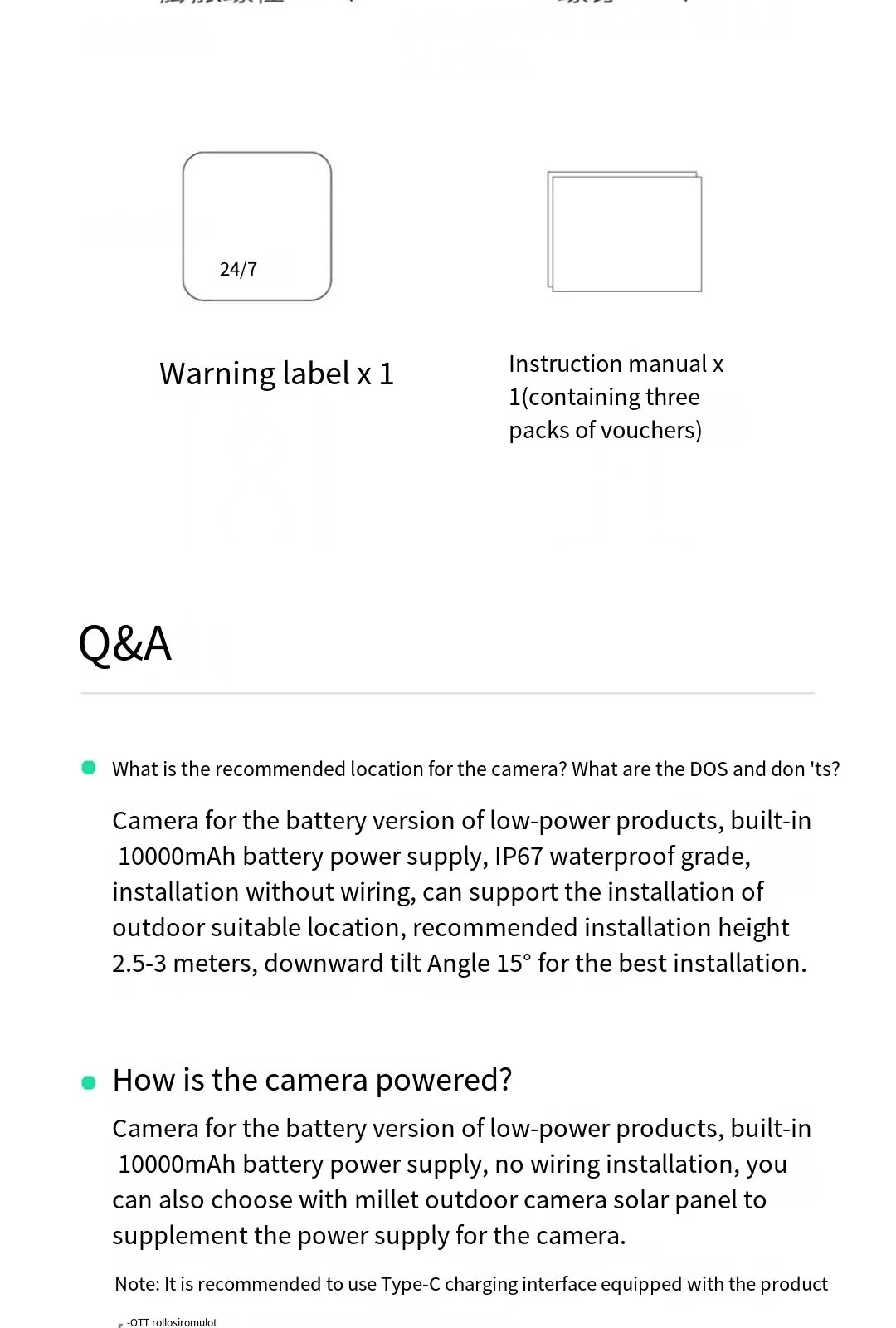 Xiaomi Mijia IP67 Outdoor Camera – 2.5K HD, Long Battery, Night Vision