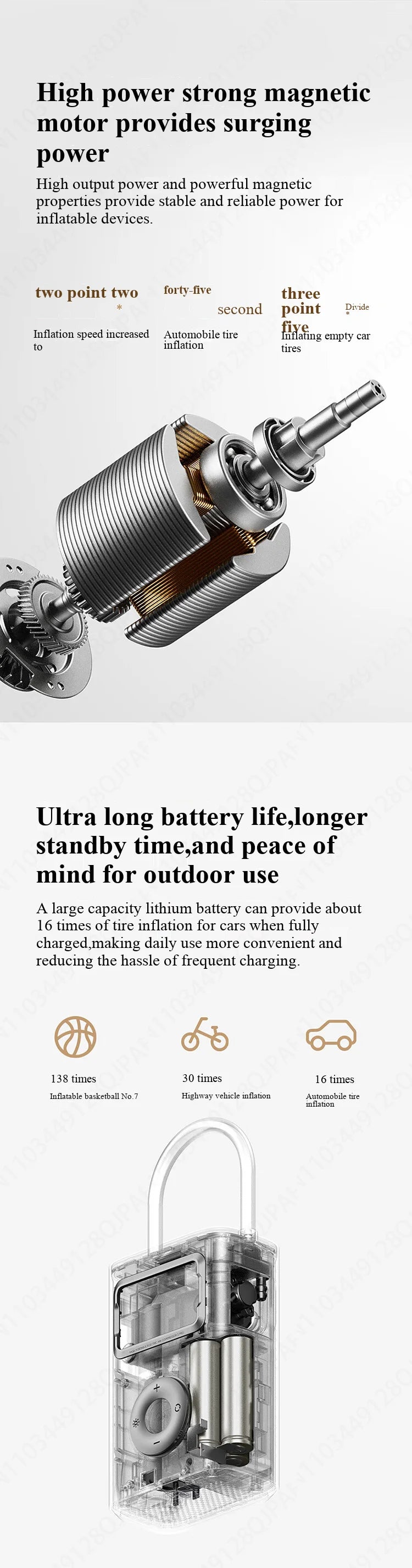Xiaomi Mijia Air Pump 2 Pro – Portable Electric Tire Inflator, 150 PSI