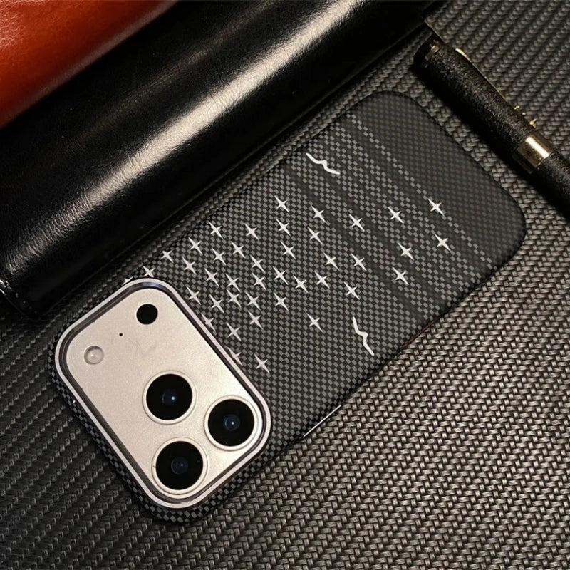 Luxury Carbon Fiber MagSafe iPhone Case – Shockproof