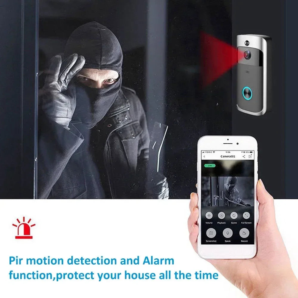 Battery-Powered WiFi Doorbell Camera – Smart Security for House
