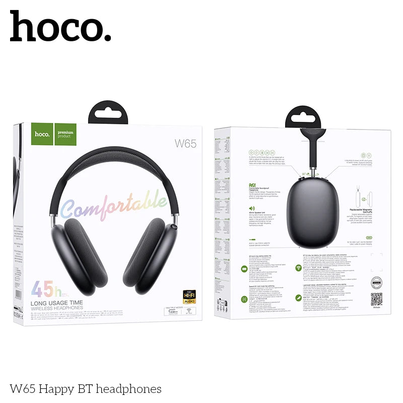 Bluetooth 5.4 HOCO W65 Headphones – HiFi & Mic