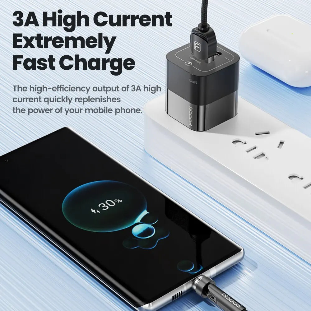 Toocki 540° Magnetic USB-C Cable – Fast Charge for iPhone & Android