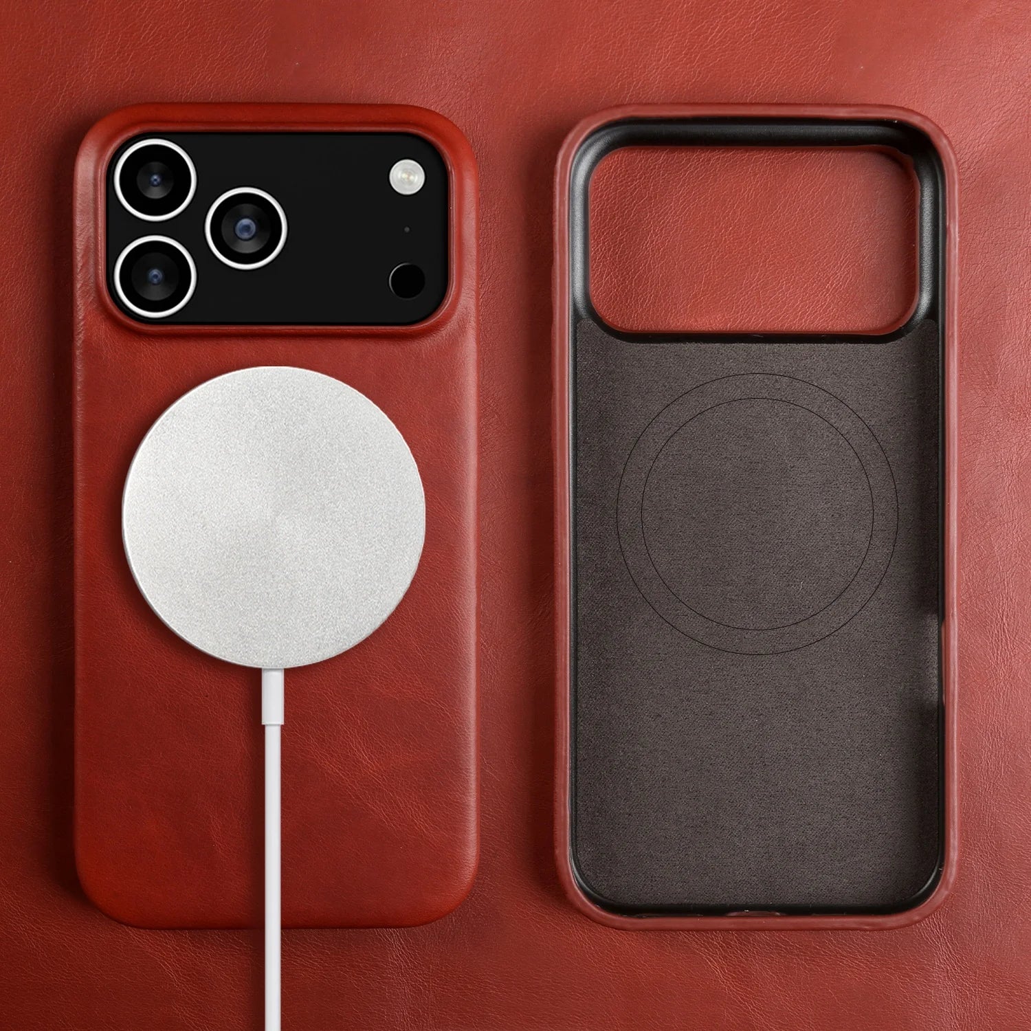 Vintage Waxed Leather iPhone Case – MagSafe Full Cover