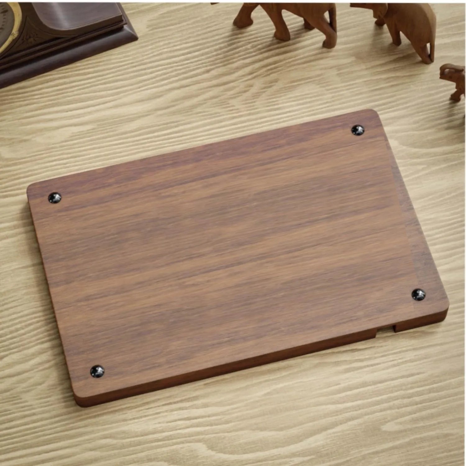 Wooden Office Desk Storage Box – Multi-Compartment Organizer for Accessories
