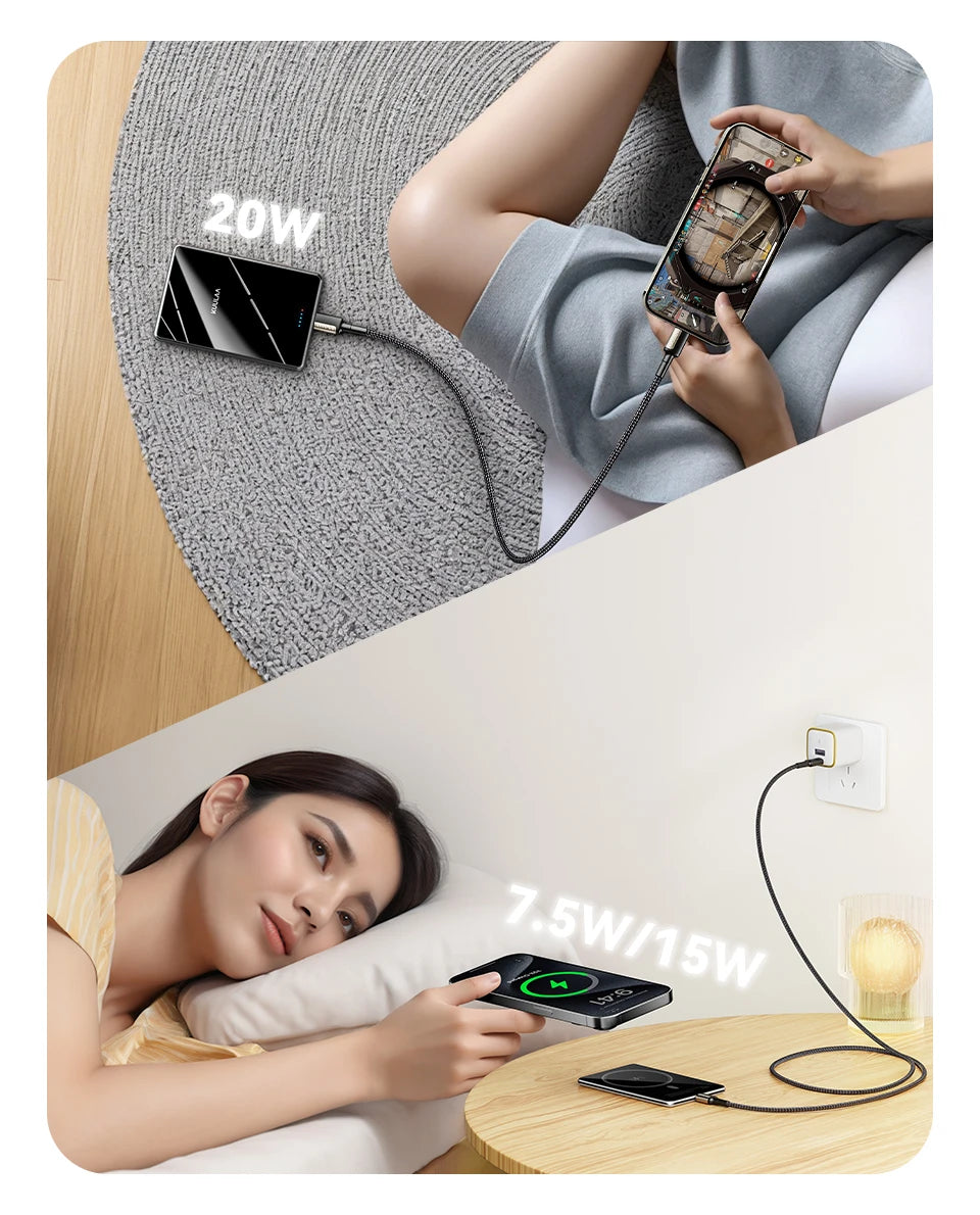 Slim KUULAA Magnetic Power Bank – Wireless for MagSafe