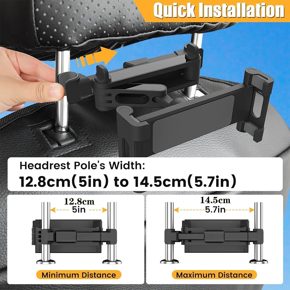 Car Headrest Tablet Holder – iPad & Universal Devices