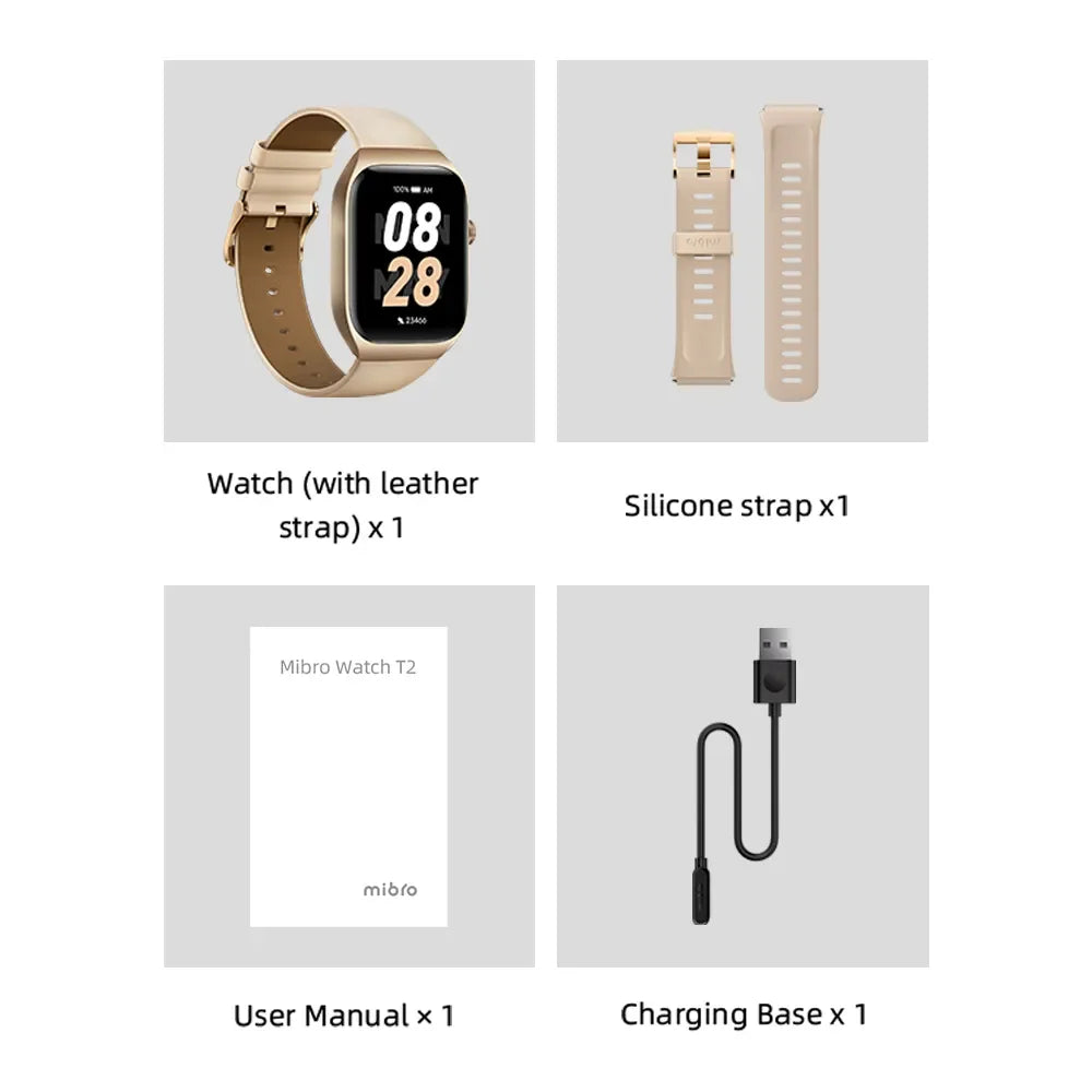 Mibro T2 HD Smartwatch – GPS, Sports Tracking, AOD, 2ATM Waterproof