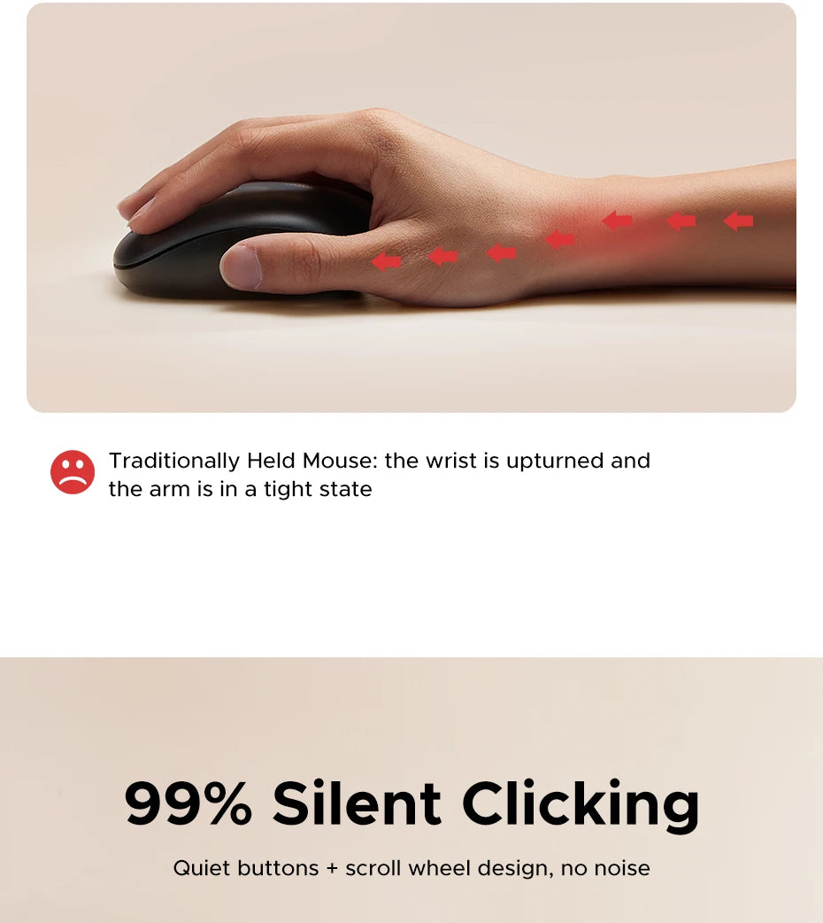UGREEN Bluetooth 2.4G Vertical Wireless Mouse – Ergonomic, 4000 DPI, 6 Buttons