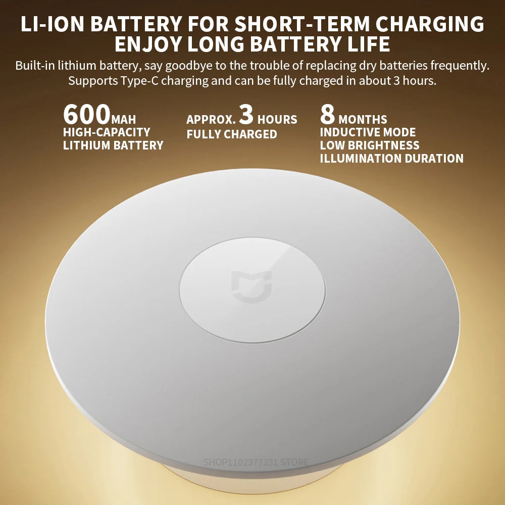 Xiaomi Mijia Night Light 3 – 2700K Warm LED with Rechargeable Battery