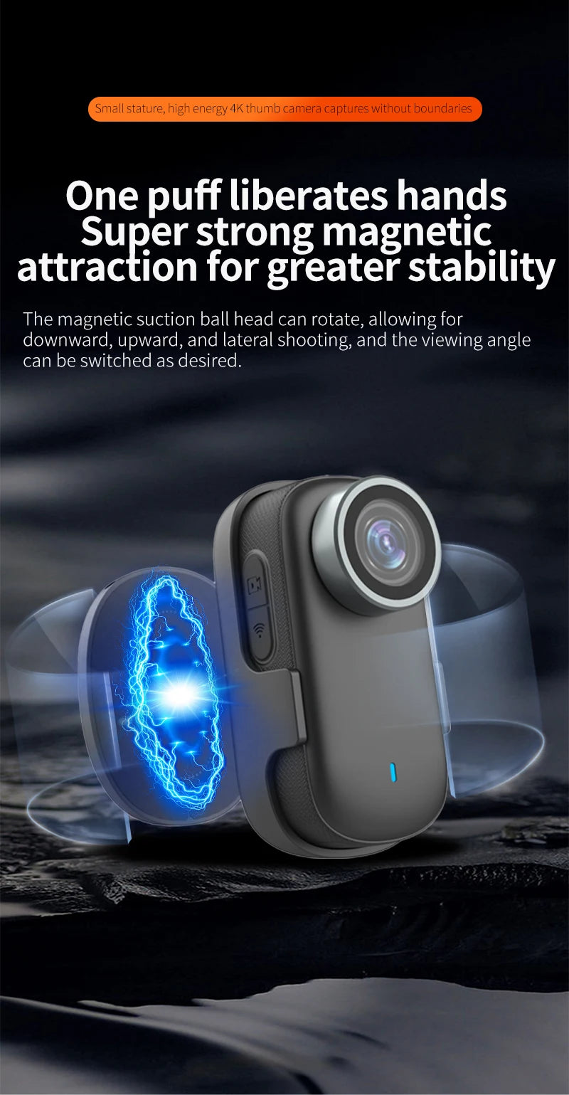 Mini 4K DV Camera – Hotspot, Microphone & 800mAh Battery