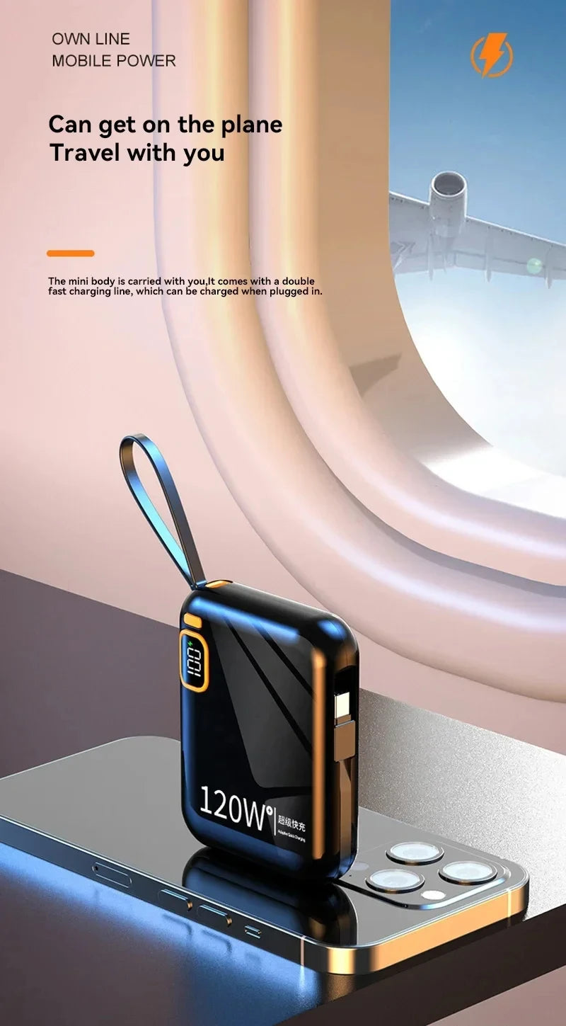 200000mAh 120W Power Bank – Portable USB-C Fast Charging for Phones