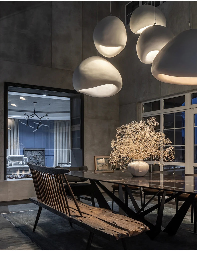 Nordic Wabi Sabi LED Pendant – Modern Ceiling Light for Home