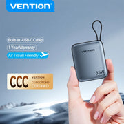 Vention 35W Mini Power Bank 10000mAh Fast Charging