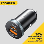 Essager 30W USB Type C Car Charger Fast Charge PD QC 3.0 FCP AFC For iphone 14 13 12 Xiaomi Huawei Samsung Mobile Phones Adapter