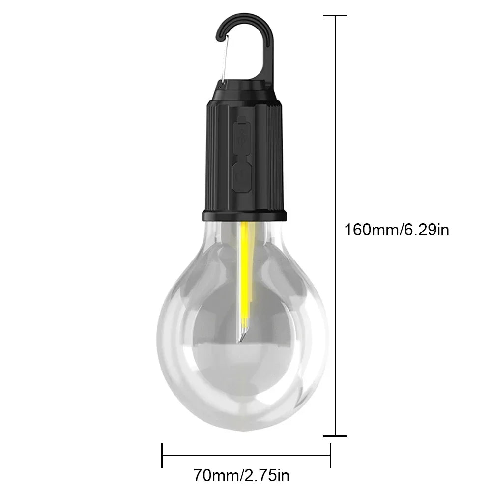 Outdoor USB Rechargeable LED Lamp Bulbs High Brightness Emergency Light Hook Up Camping Fishing Portable Lantern Night Lights