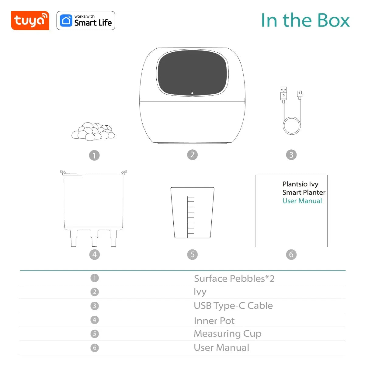 Ivy Tuya Smart Planter – AI Plant Care with Sensors