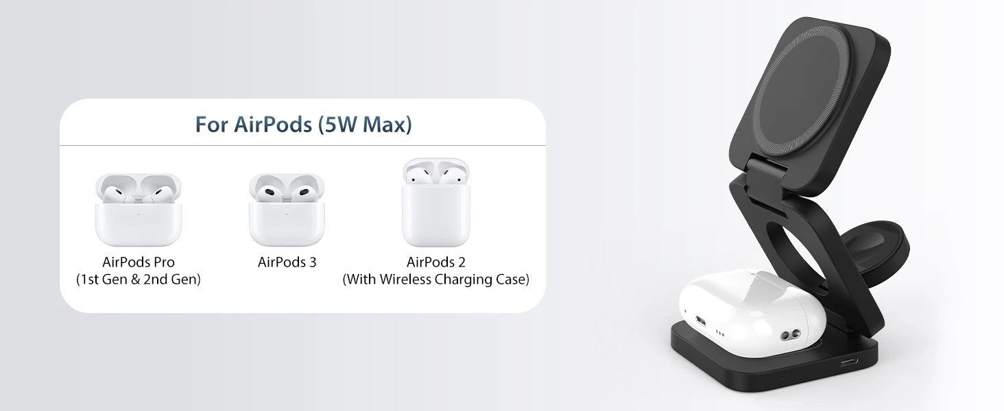 Fast 3-in-1 Wireless Charger – iPhone, Apple Watch & AirPods