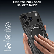 Luxury Carbon Fiber Magnetic Stand Case – iPhone 15–17 Series