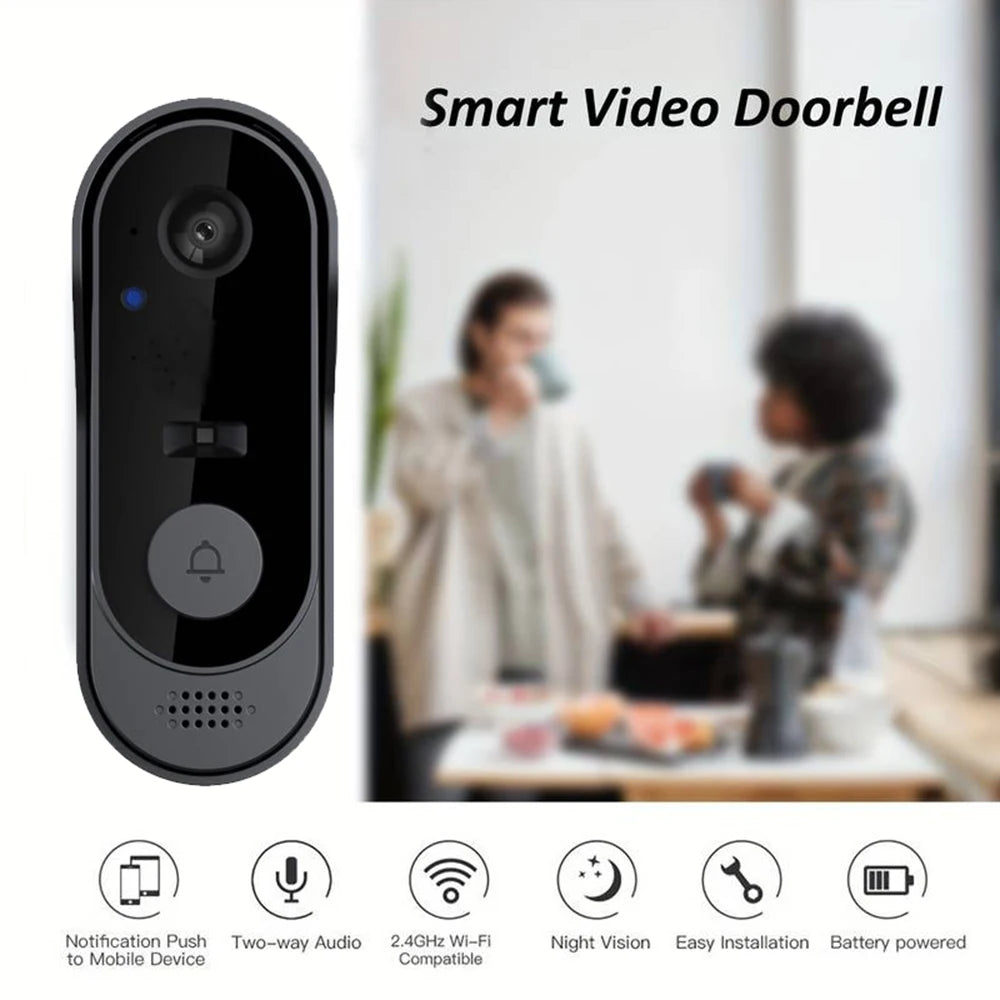 Smart Wi-Fi Camera Doorbell – HD Video Intercom & Night Vision