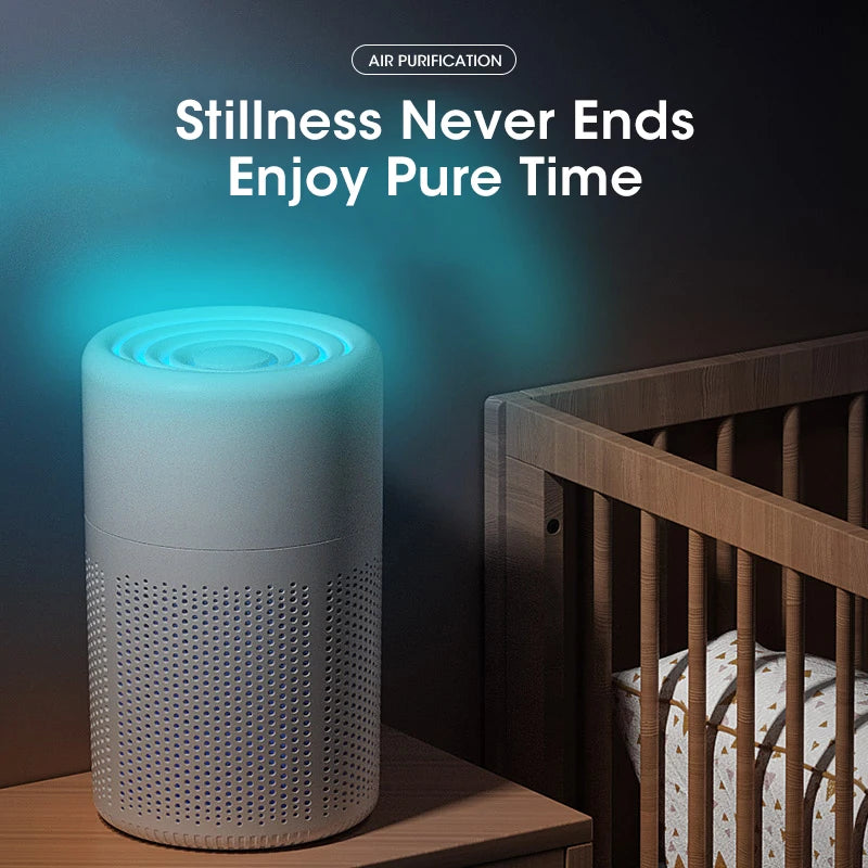 Mini Desktop Air Purifier – Portable H13 HEPA Air Cleaner (USB Type-C)