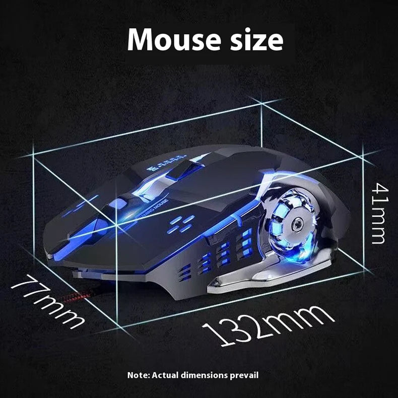 Wireless Rechargeable Mouse – Gaming Backlight, Bluetooth & USB for PC