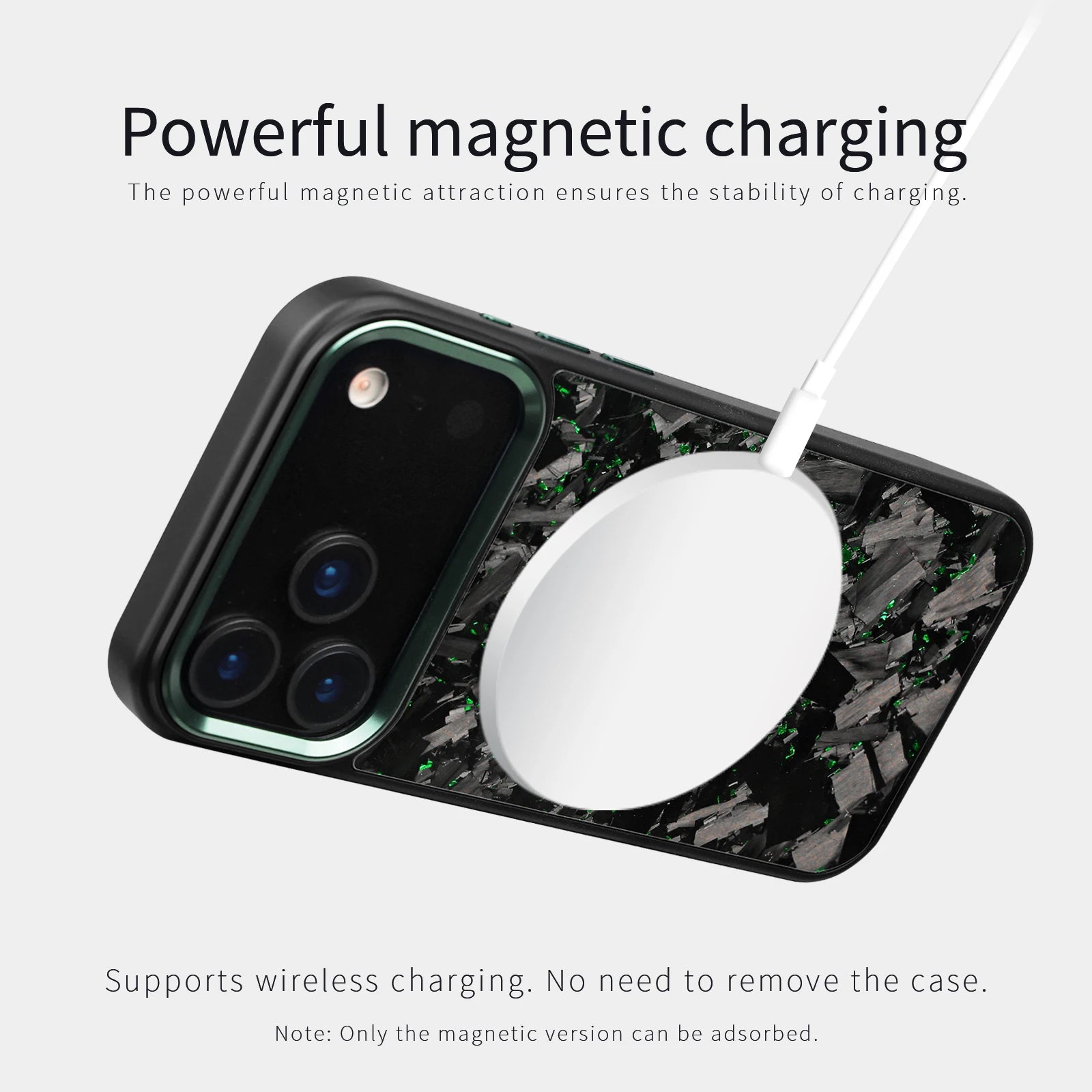 Forged Carbon Fiber Case for iPhone 17 17Air 17Pro 17 Pro Max with Magsafe and Metal Camera Lens /Buttons Anti-drop Phone Cover