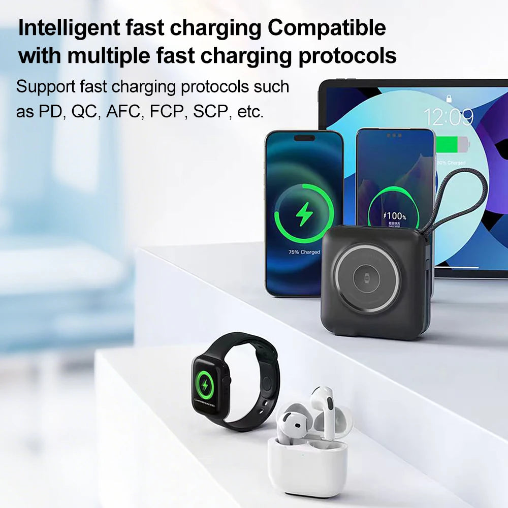 8-in-1 Magnetic Wireless Power Bank – 15000mAh, 45W