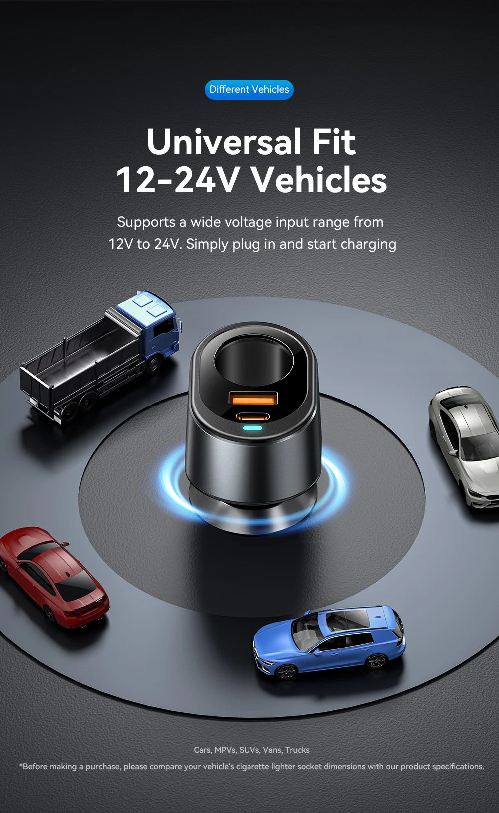Essager 120W Car Charger Quick Charger Cigarette Lighter QC3.0 USB Type C Fast Charging in Car For iPhone 15 14 13 Xiaomi Laptop