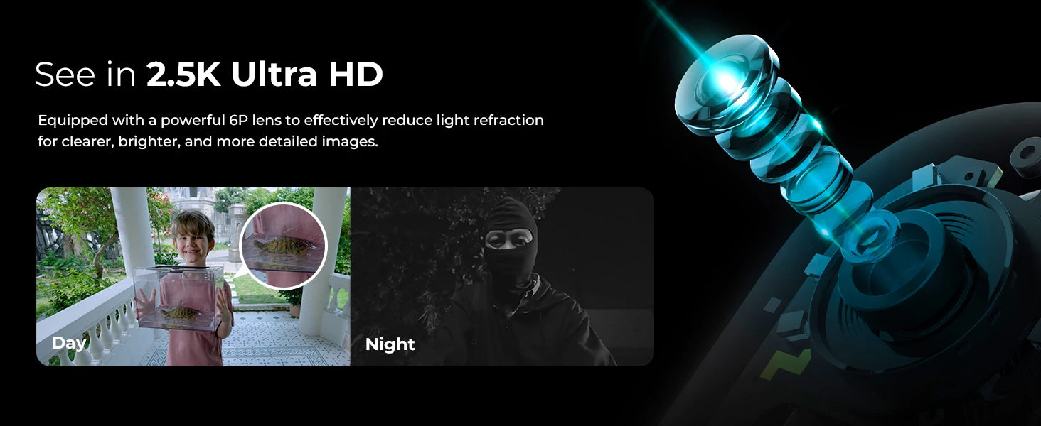 Smart Home Doorbell Camera IMILAB – Instant Alerts, 2.5K Security, 5200mAh Battery