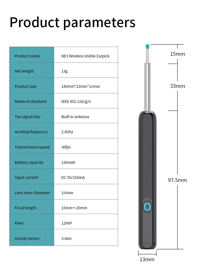 High-Precision Ear Wax Removal Tool – NE3 Ear Cleaner