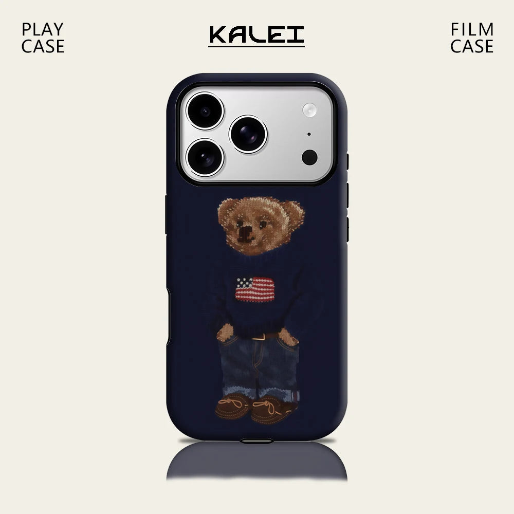 iPhone 17 Knit Bear Case – Magnetic & Durable