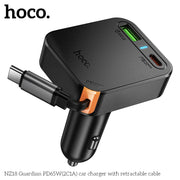 Retractable Car Charger HOCO NZ18 – 65W PD USB-C