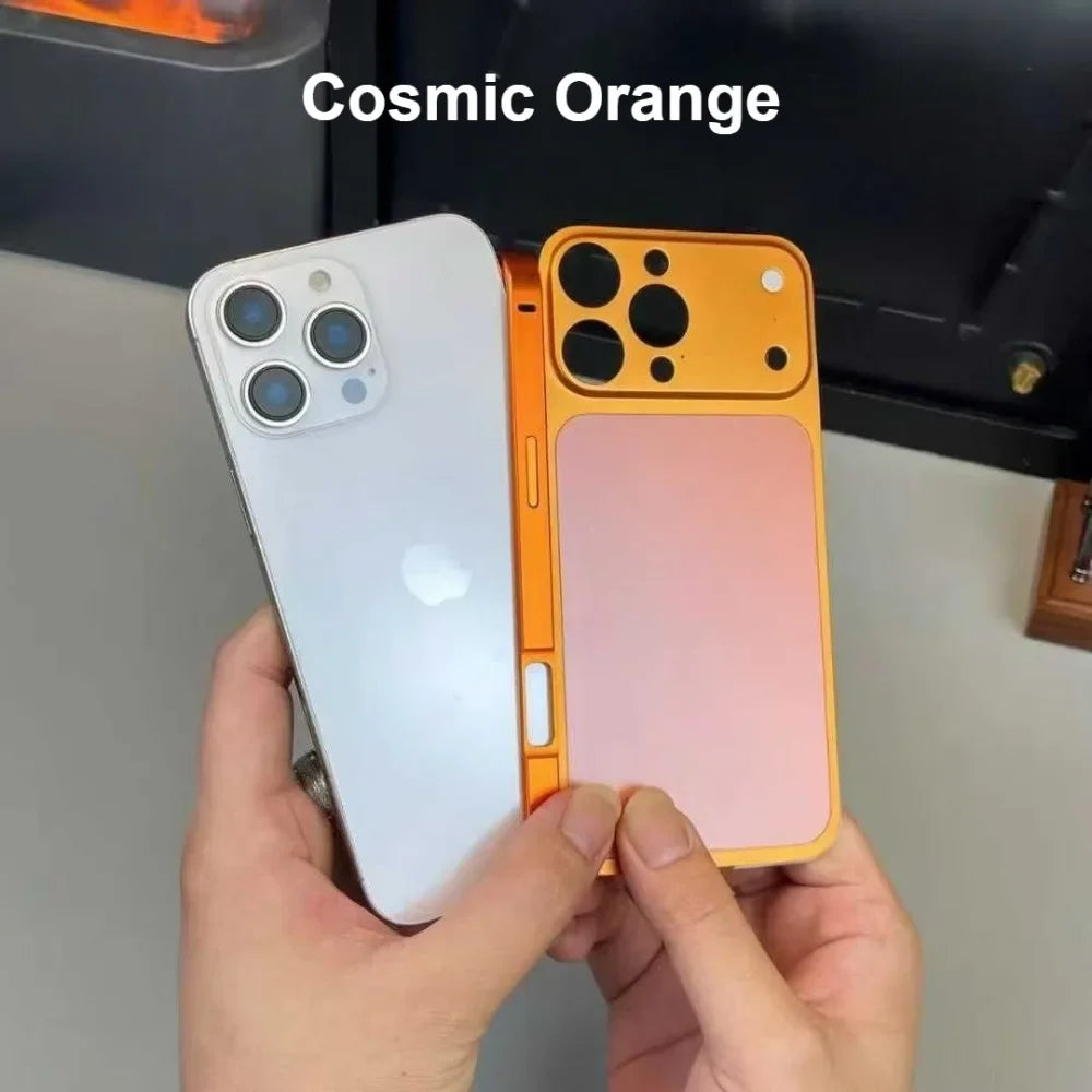 Color Alloy Frame Case – Anti-Drop Back Cover for iPhone 13–17 Pro/Pro Max