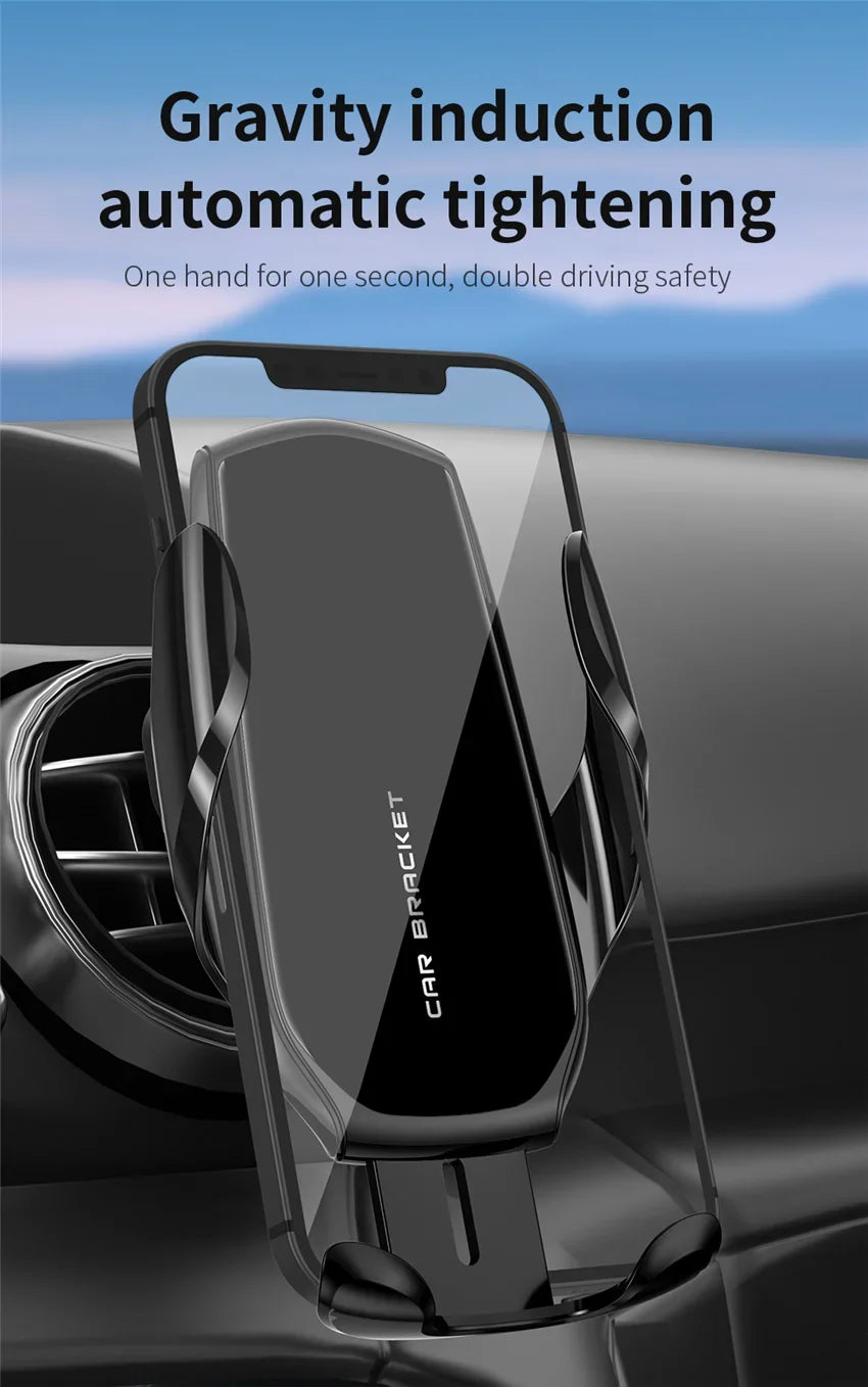VIKEFON New Mirror Car Mobile Phone Holder Car Navigation Gravity Induction Support Clip-type Air Outlet Vehicle Bracket Mount